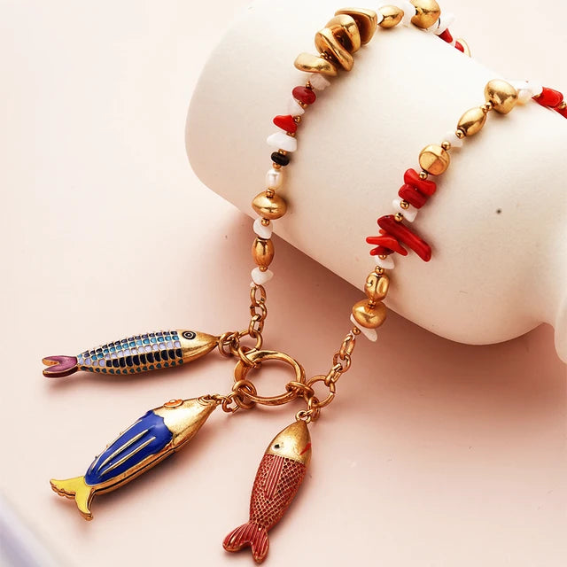 Marine Fish Fashion Choker Layer Boho Necklace