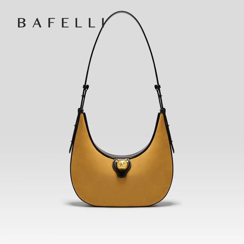 BAFELLI WOMEN'S BAG LUXURY BRAND GENUINE LEATHER CAT FASHION SHOULDER HANDBAGS