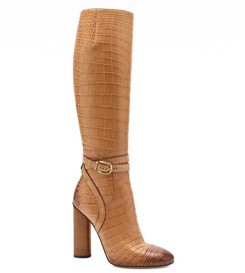Sheepskin Knee-High Boots