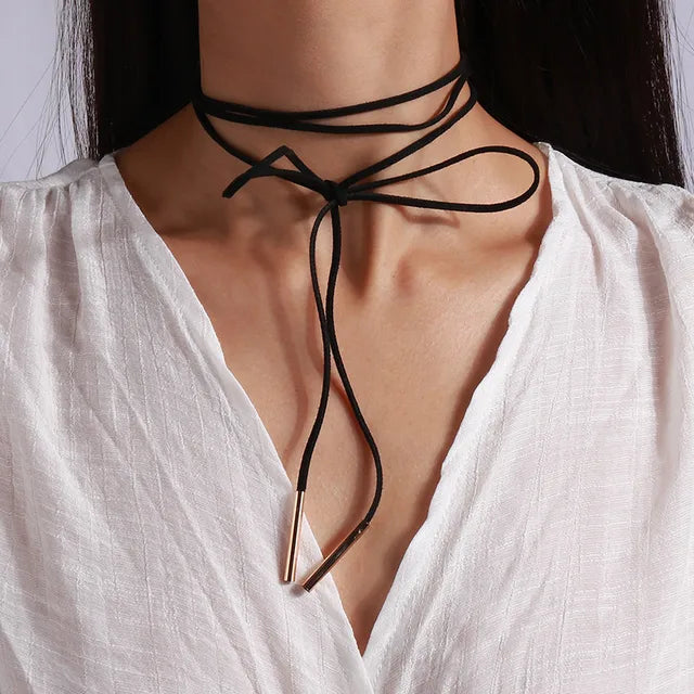 Gothic Victorian Black Lace Necklace