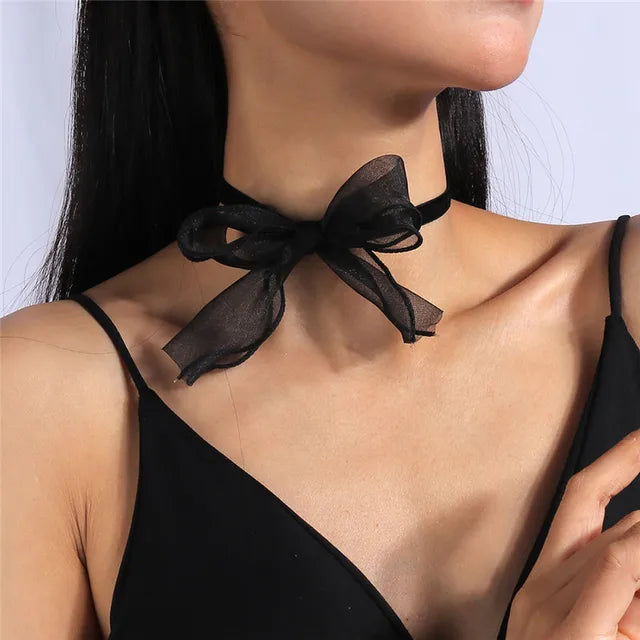 Gothic Victorian Black Lace Necklace