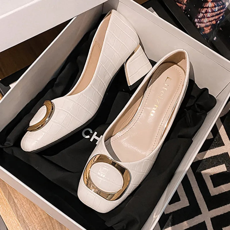 TB tonyBlunt leather Pumps-Med Heel