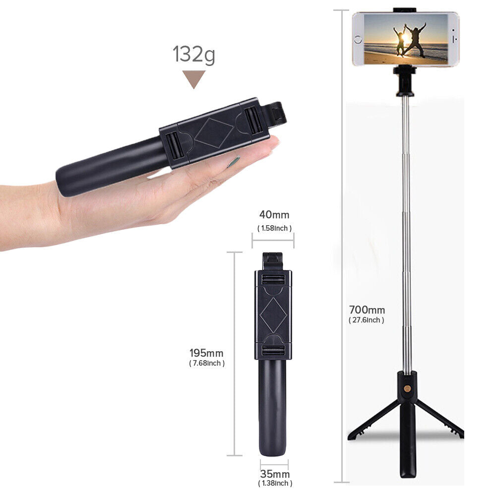 Extendable Selfie Stick Monopod Tripod Wireless Remote Shutter For Cell Phone - your-beauty-matters