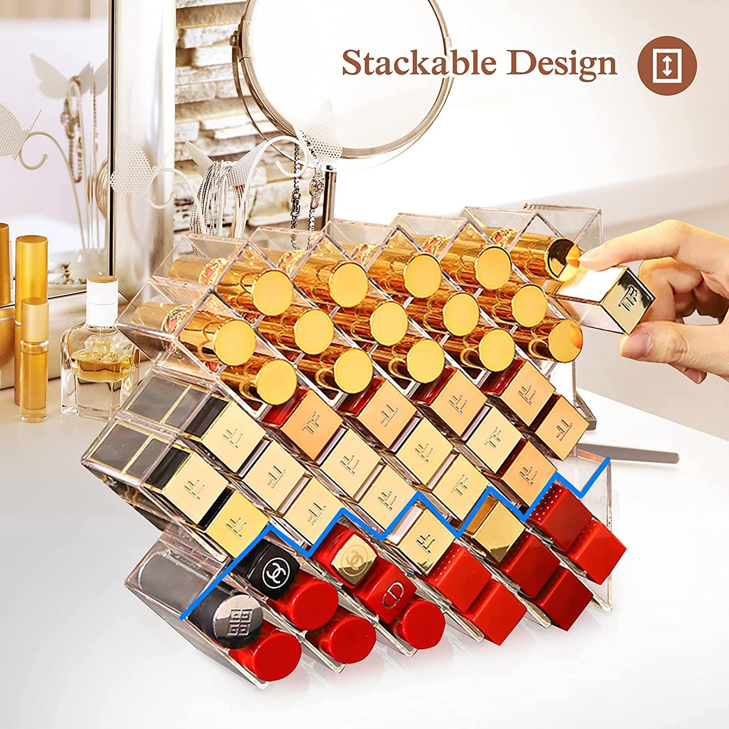 16 Grids Cosmetic Lipstick Storage - Storage Boxes  Bins - Free + Shipping