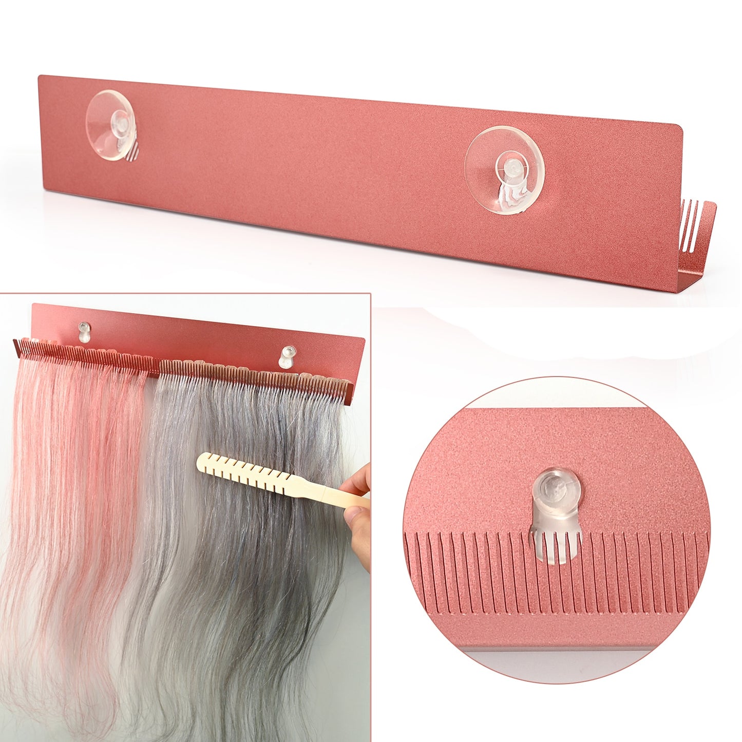 FOSHIO Metal Hair Extension Stand with Suction Cup