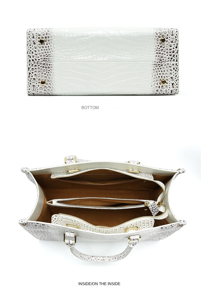 Luxury Fashion Crocodile Leather Women's Handbags