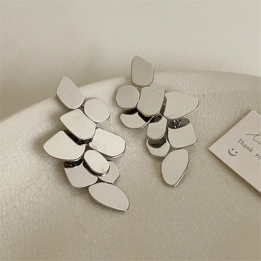 Irregular Metal Pendant Earrings