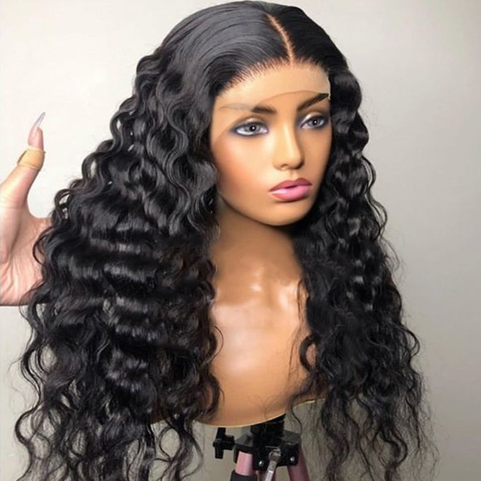 13x4 Glueless Lace Front Human Hair Wigs Loose Deep Wave Wig - your-beauty-matters