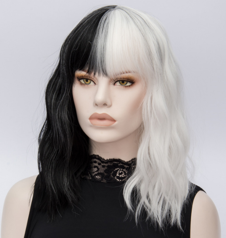 Short Wigs Similler Synthetic-Hair Halloween Kinky Cosplay Women White Straight for Black - your-beauty-matters
