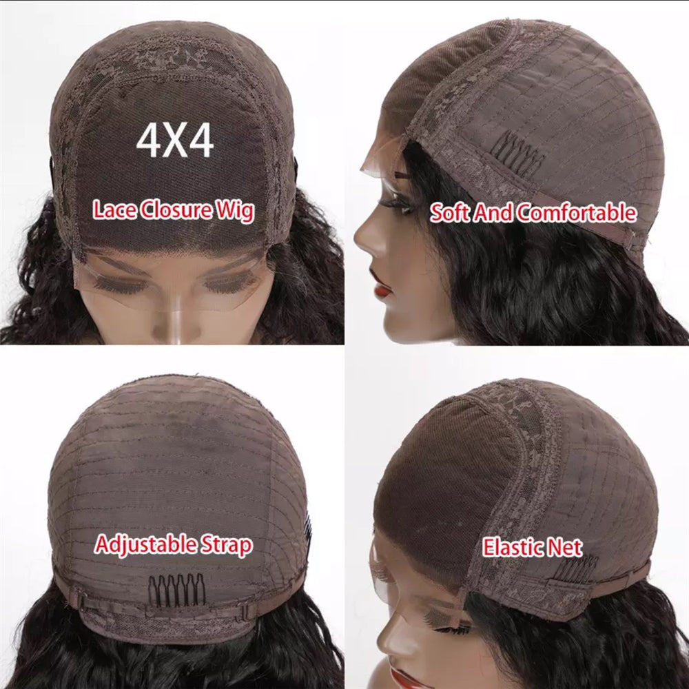 1b30 Honey Blonde Color Wig Kinky Curly 4x4 Lace Closure Human Hair - your-beauty-matters
