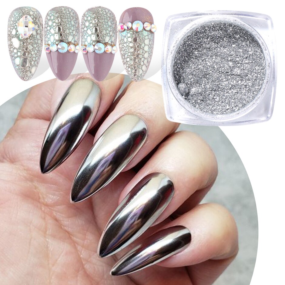 23pc Nail Glitter Set Magic Mirror Metal Powder Nail Chrome Pigment Gel Polish