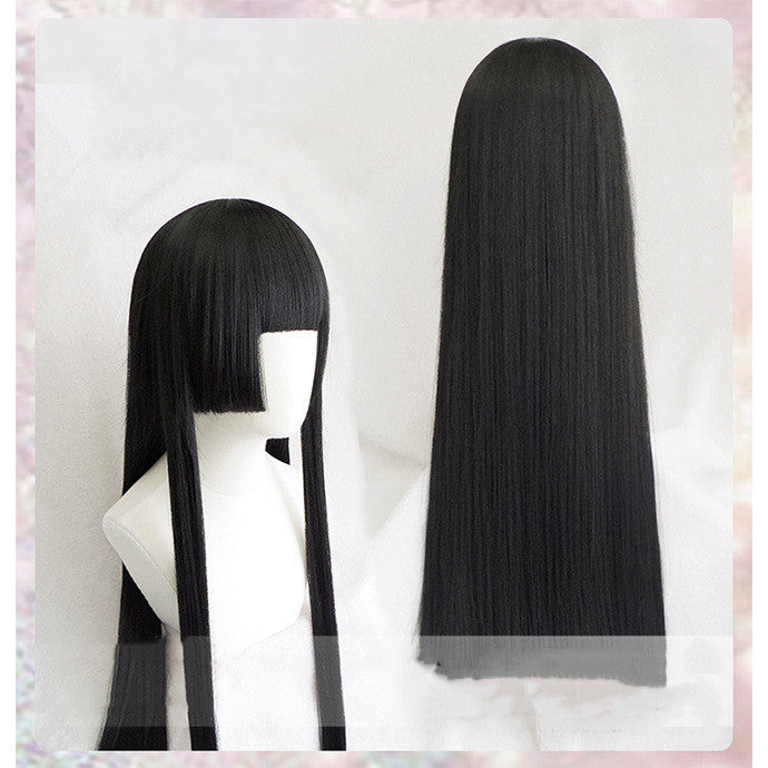 Yan Moai Xiaoai Black Long Straight Cosplay Wig - your-beauty-matters