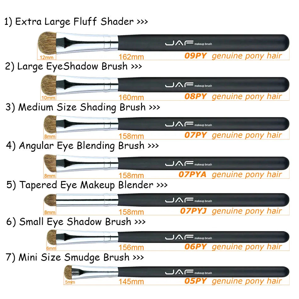 JAF 7 PCS Eyeshadow Make-Up Tool Kit Eye Shade Make Up Brushes Sets