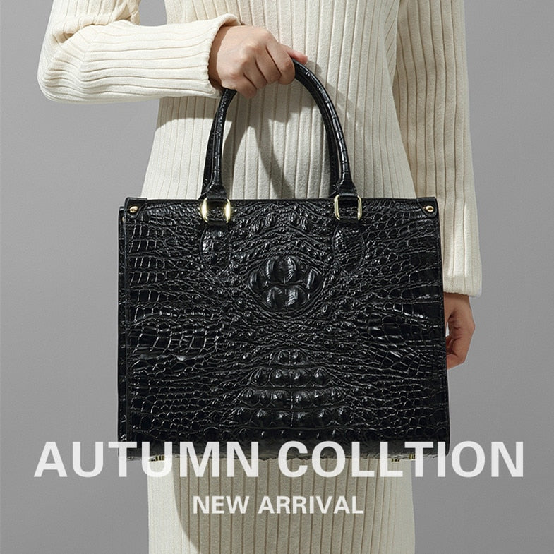 Luxury Fashion Crocodile Leather Women's Handbags