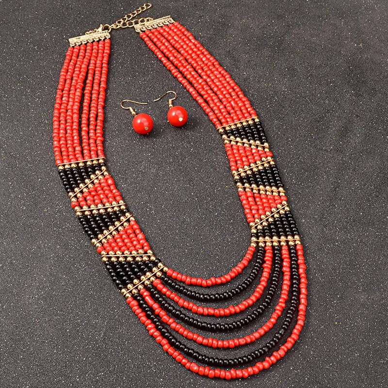 UDDEIN African bead jewelry sets