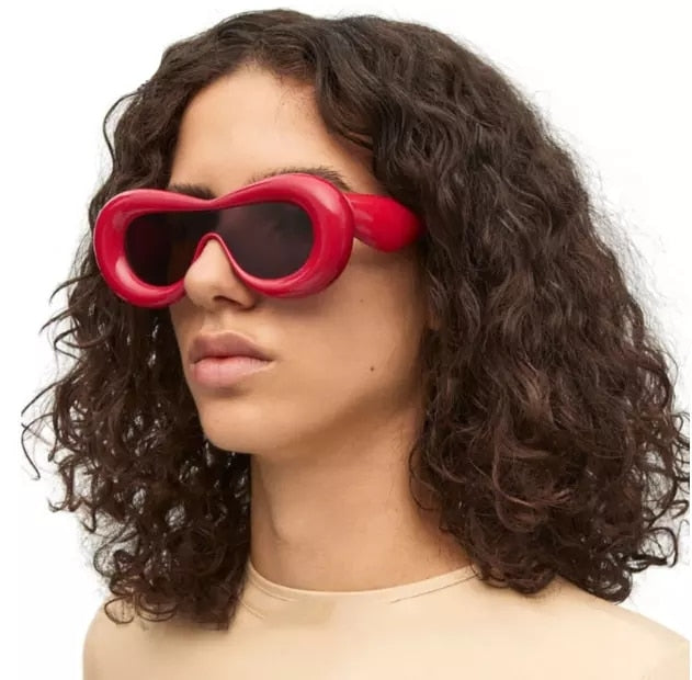 Kammpt New In Lips Shape Sunglasses One-piece Goggle Sun Glasses - Sunglasses