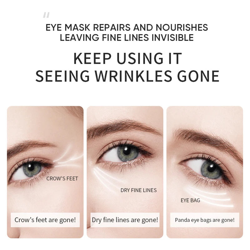 60pcs Golden Anti Wrinkle Eye  Moisturizing Mask