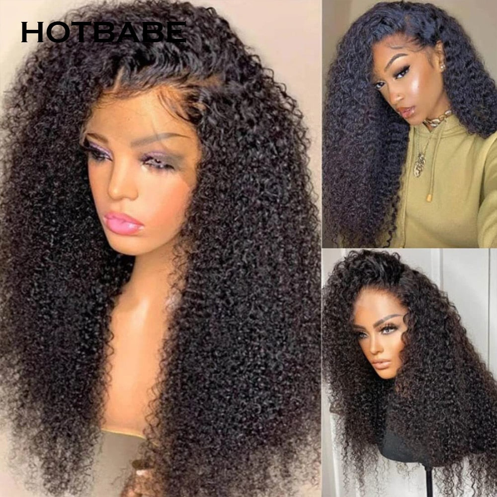 Afro Kinky Curly Wig 4x4/5x5 Hd Transparent Lace Frontal Wig - Brazilian