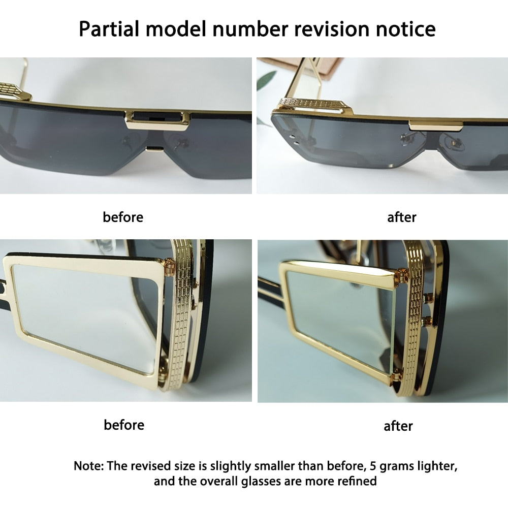 Oversized One Lens Goggle Sunglasses--Retro Fashion Shades Uv400 Vintage