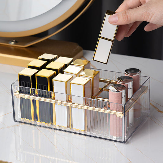 Clear 18 Grid Lipstick Storage Box Makeup Organizer Storage Box