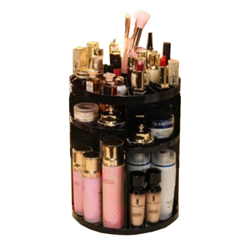360 Make Organizer Box Cosmetic Transparent Fashion Multi-function Acrylic - Makeup Organizers