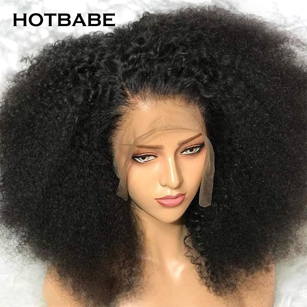 Afro Kinky Curly Wig 4x4/5x5 Hd Transparent Lace Frontal Wig - Brazilian