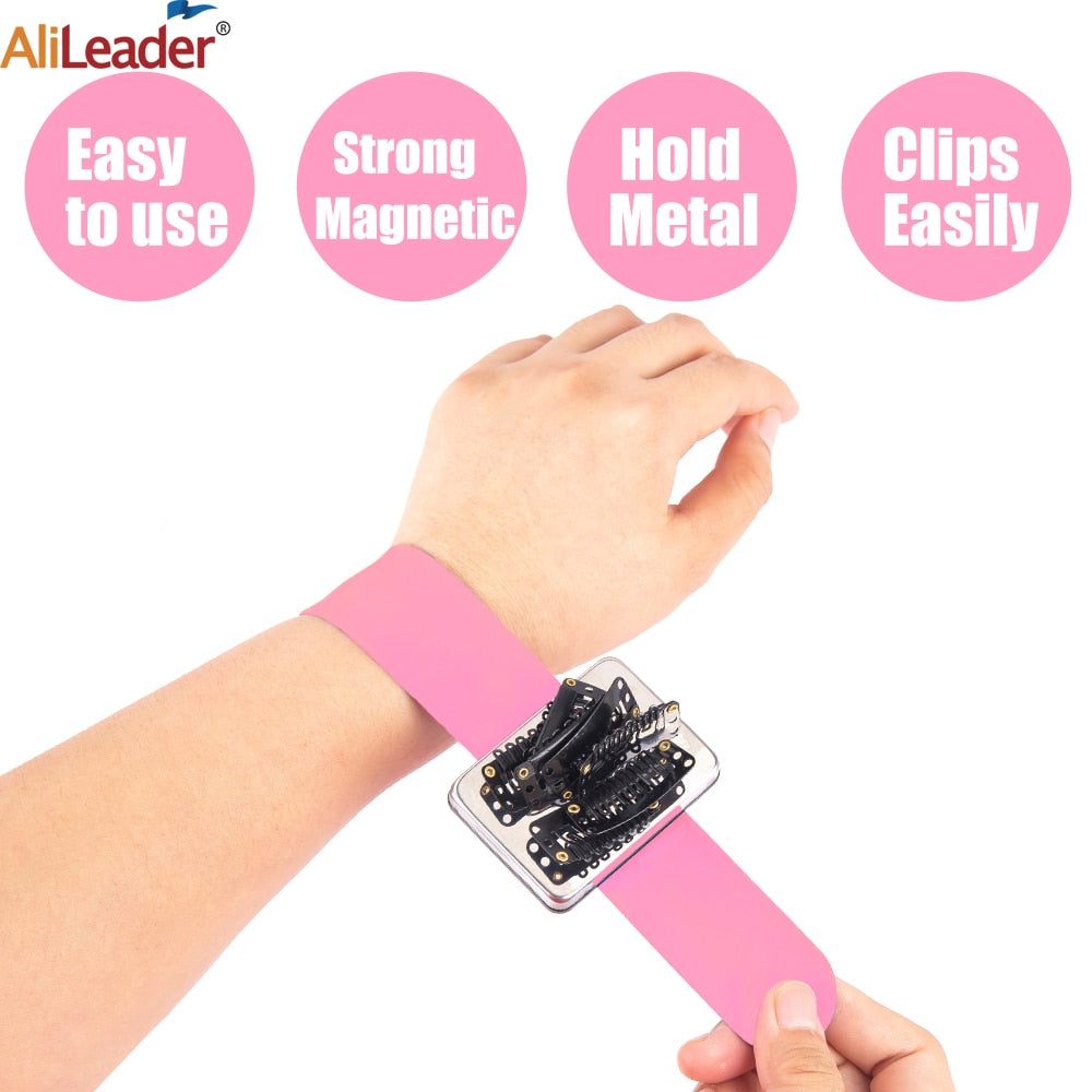Magnetic Wrist Safe Bracelet Needle Storage Wristband Magical Wristband For Hairdressers| |