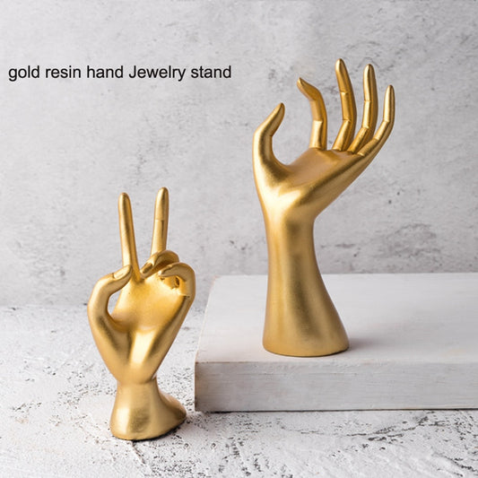 Gold Resin Hand Jewelry Display Stand - Jewelry Storage