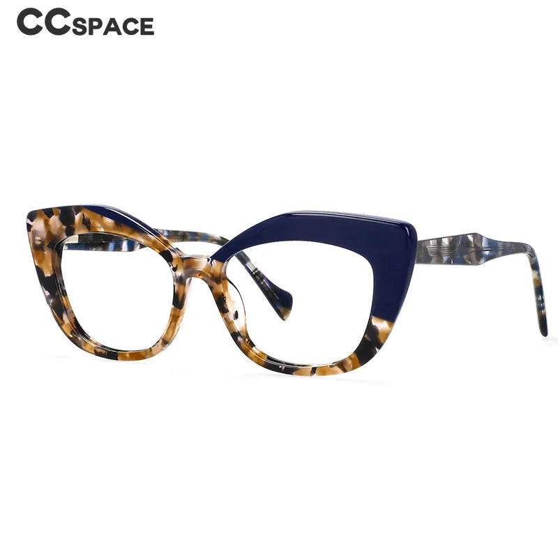 R56960 Reading Glasses  Acetate Leopard Eyewear Oversized Cat Eye