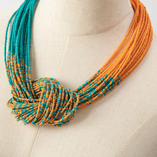 National Style Necklace Hand Beaded Bohemian