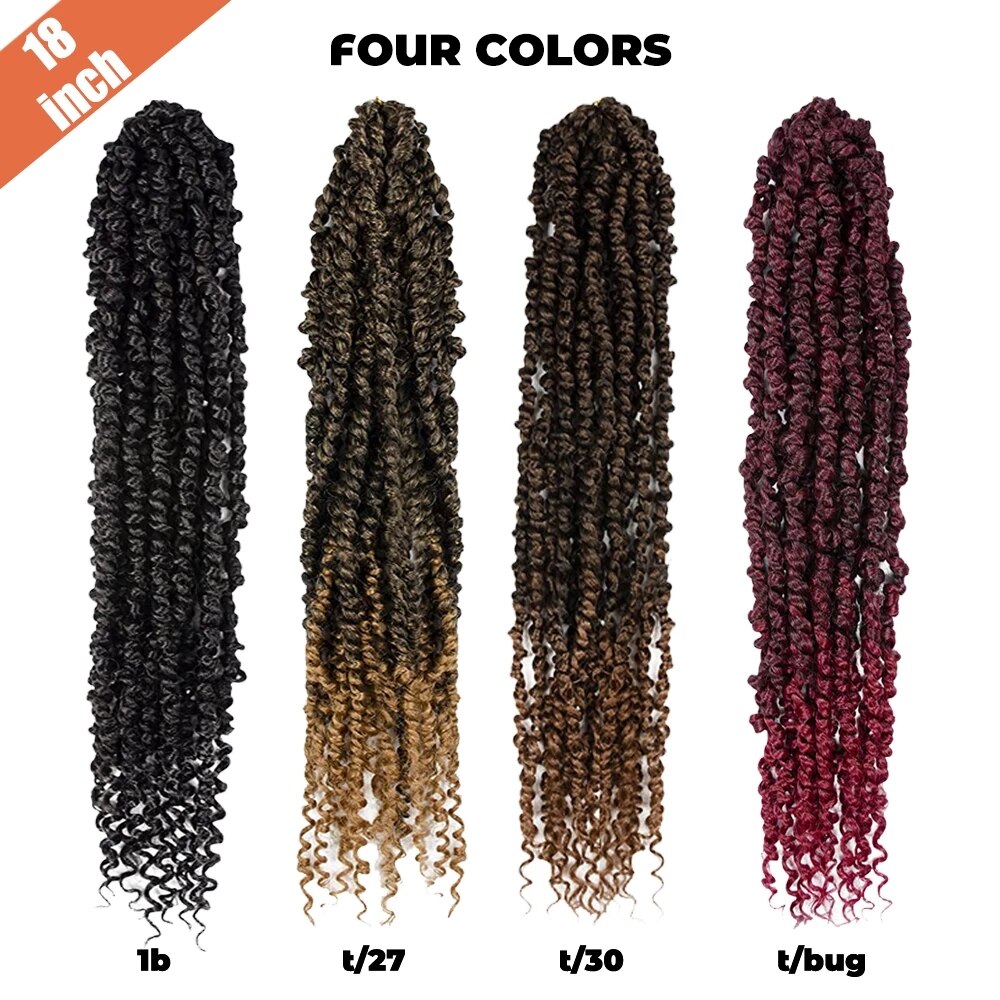 Sambriad Synthetic Passion Twist Hair Water Wave Braiding Hair for Butterfly Style Crochet Braids Bohemian Hair Extensions| |