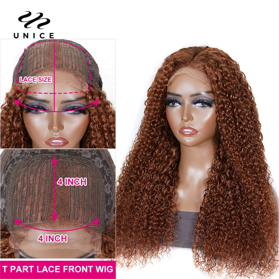 UNice Hair Lace Front Wig - Brazilian Curly Human Hair Wig