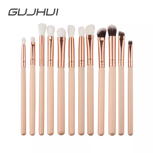 GUJHUI 12Pcs Professional Eyes Makeup Brushes
