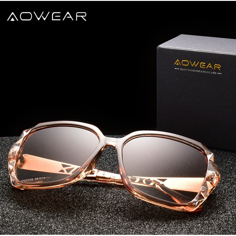 AOWEAR Oversized Sunglasses Women Polarized Square Sunglasses