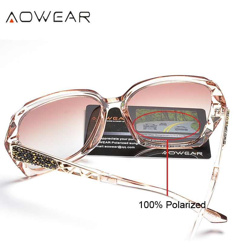 AOWEAR Oversized Sunglasses Women Polarized Square Sunglasses