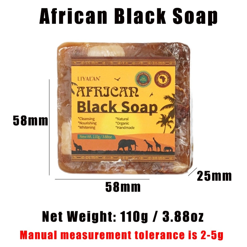 African Black Soap Handmade Organic Shea Butter