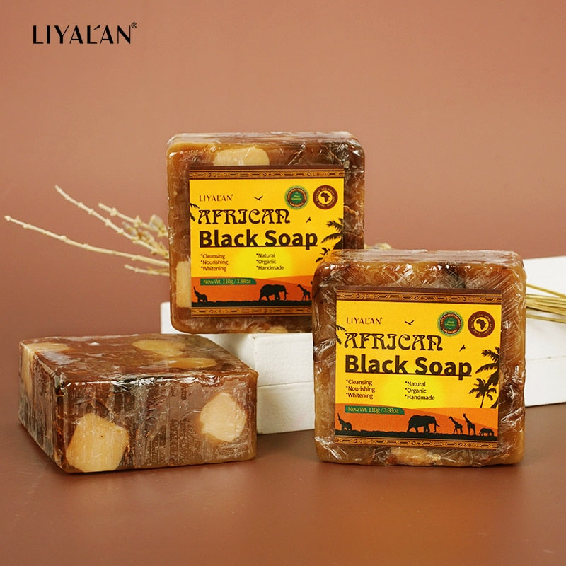 African Black Soap Handmade Organic Shea Butter