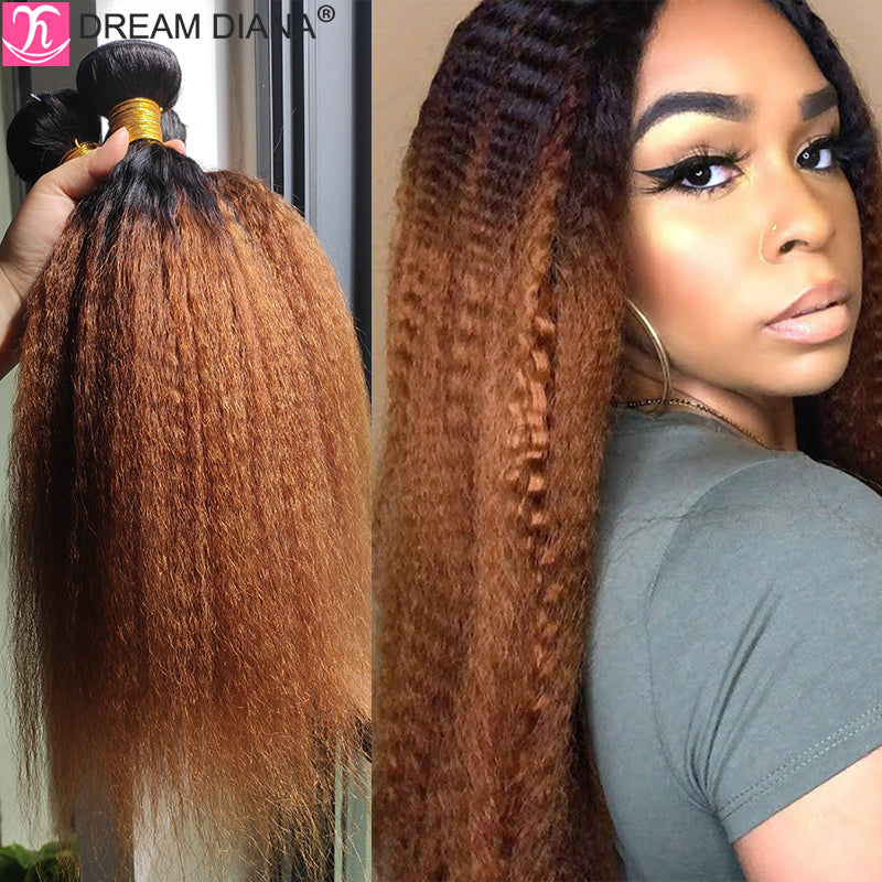 Dreamdiana Remy Malaysian Kinky Straight Bundles With Closure T1b 30 - your-beauty-matters