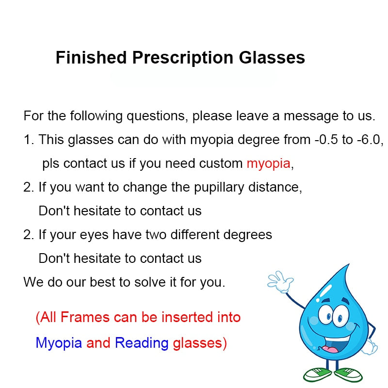 Feminine Myopia Glasses Oversized Cat Eye Computer Eyeglasses