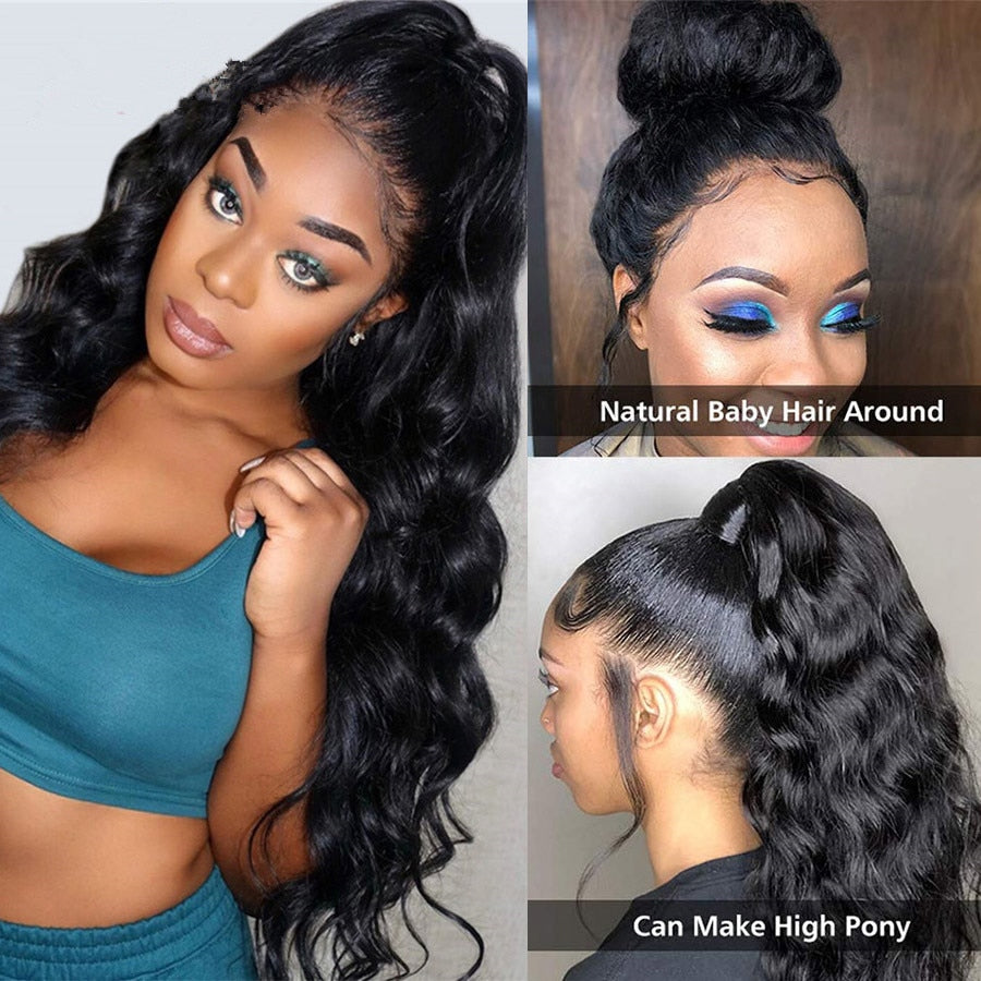 Full Lace Human Hair Wigs With Baby Hair Pre Plucked With Baby Hair