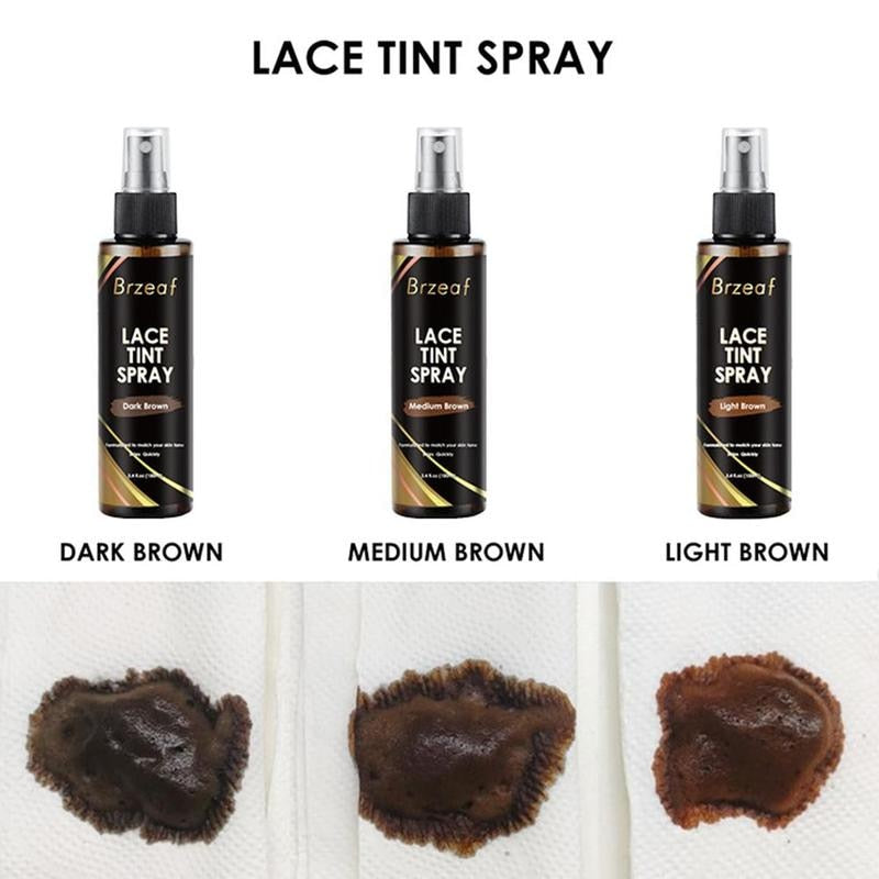 100ml Lace Tint Spray For Lace Wigs Adhesive Bond Glue Custom Private Label High Quality Lace Wig Toupee Light Color Spray - your-beauty-matters