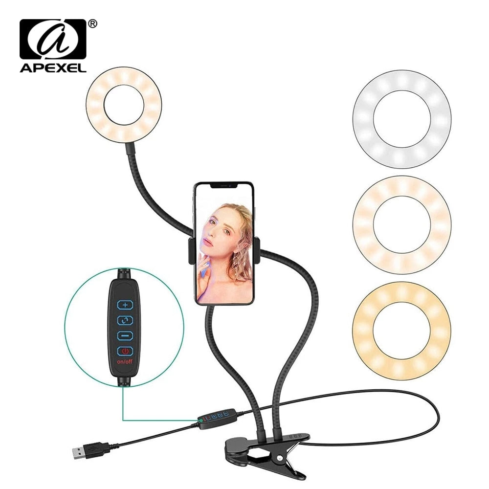 APEXEL Multi-Color LED Selfie Ring Light - your-beauty-matters
