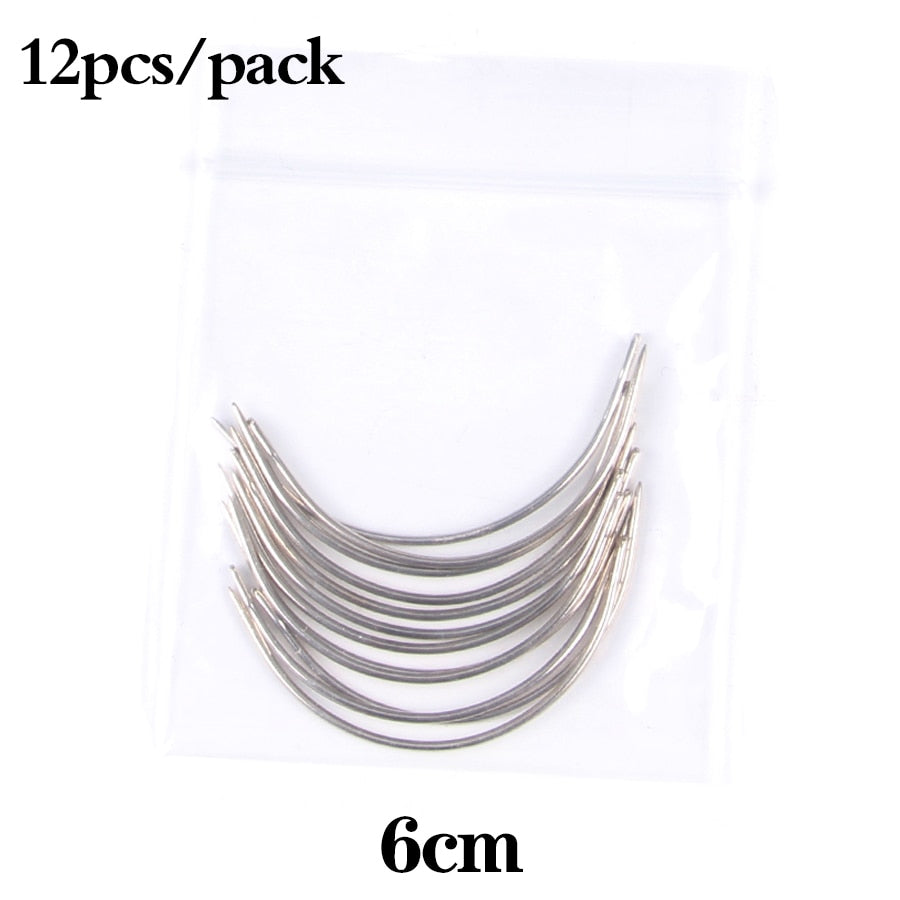 Alileader  Curved Needle For Hair Weaving-- 12Pcs/Pack 6Cm/9Cm C-Type Needles Tools - your-beauty-matters