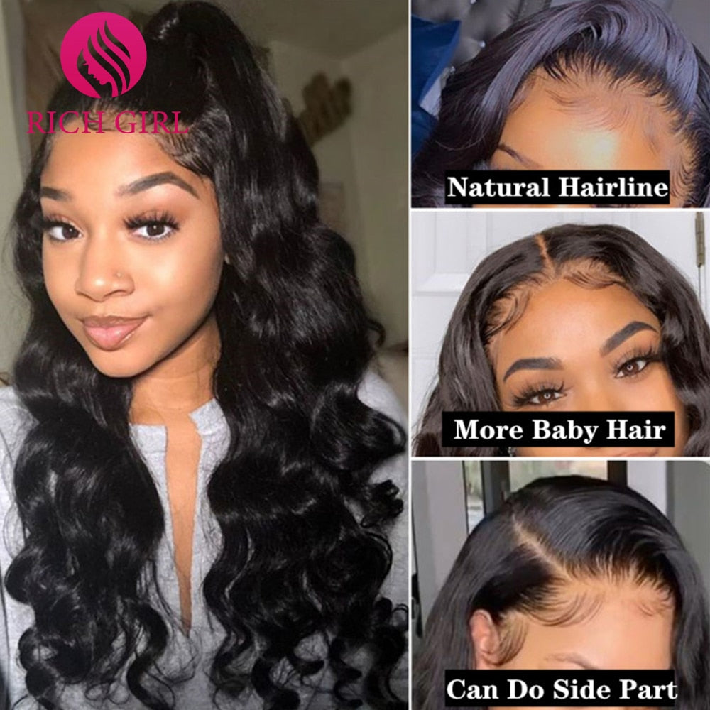 Richgirl Indian Loose Wave 13X6 HD Lace Front Human Hair Wigs - your-beauty-matters