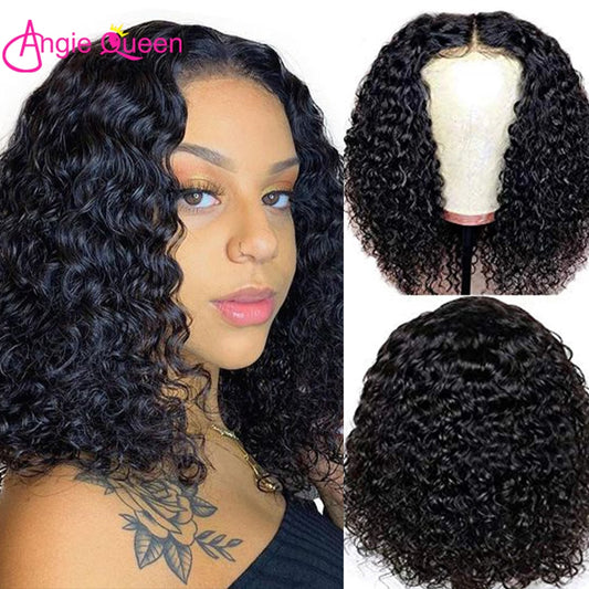 ANGIE QUEEN Deep Wave 4x4 Lace Closure Wig Brazilian Hair - your-beauty-matters