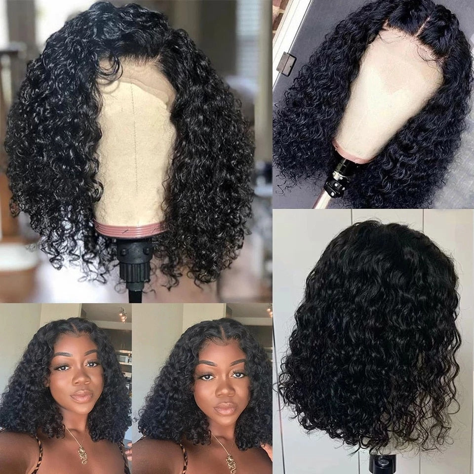 ANGIE QUEEN Deep Wave 4x4 Lace Closure Wig Brazilian Hair - your-beauty-matters
