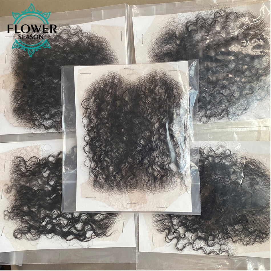 Hd Lace Baby Hair Strips: 4 Pcs Human Hair Baby Hair Edges