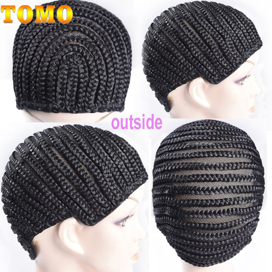 TOMO 1pcs Black Super Elastic Cornrow Cap - your-beauty-matters