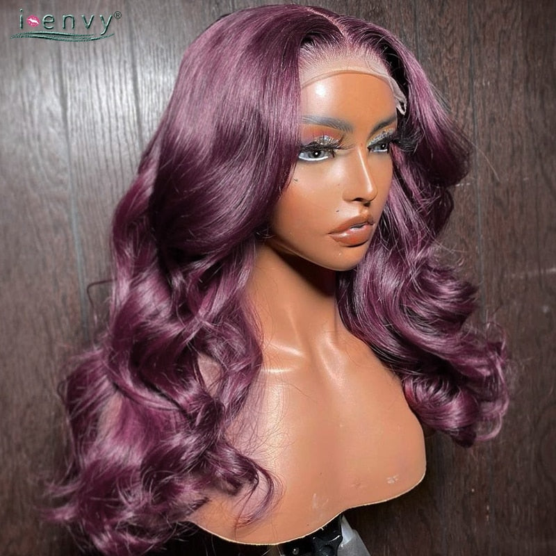 I-Envy 99J Burgundy Lace Front Wig Body Wave - your-beauty-matters