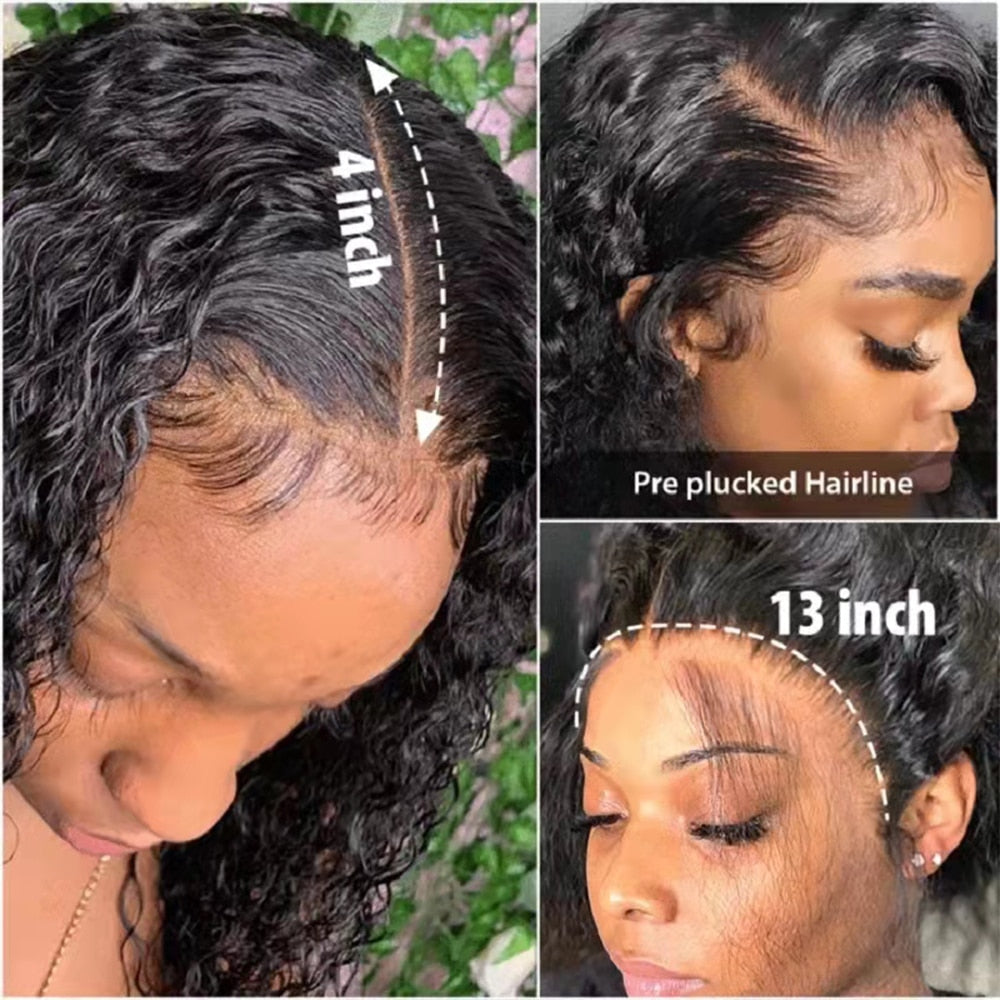 30 34 Inch Loose Deep Wave HD Frontal Wigs for Women Curly Human Hair Brazilian 13x4 Wet And Wavy Water Wave Full Lace Front Wig - your-beauty-matters